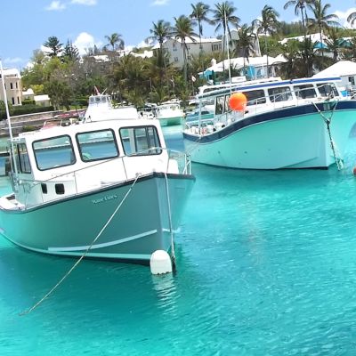 two yacht boats